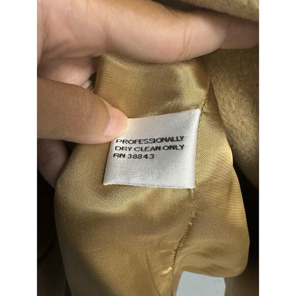 Larry Levine 100% Camel Hair SZ 4P Tan Double Breasted Jacket Coat Old money - Picture 7 of 8